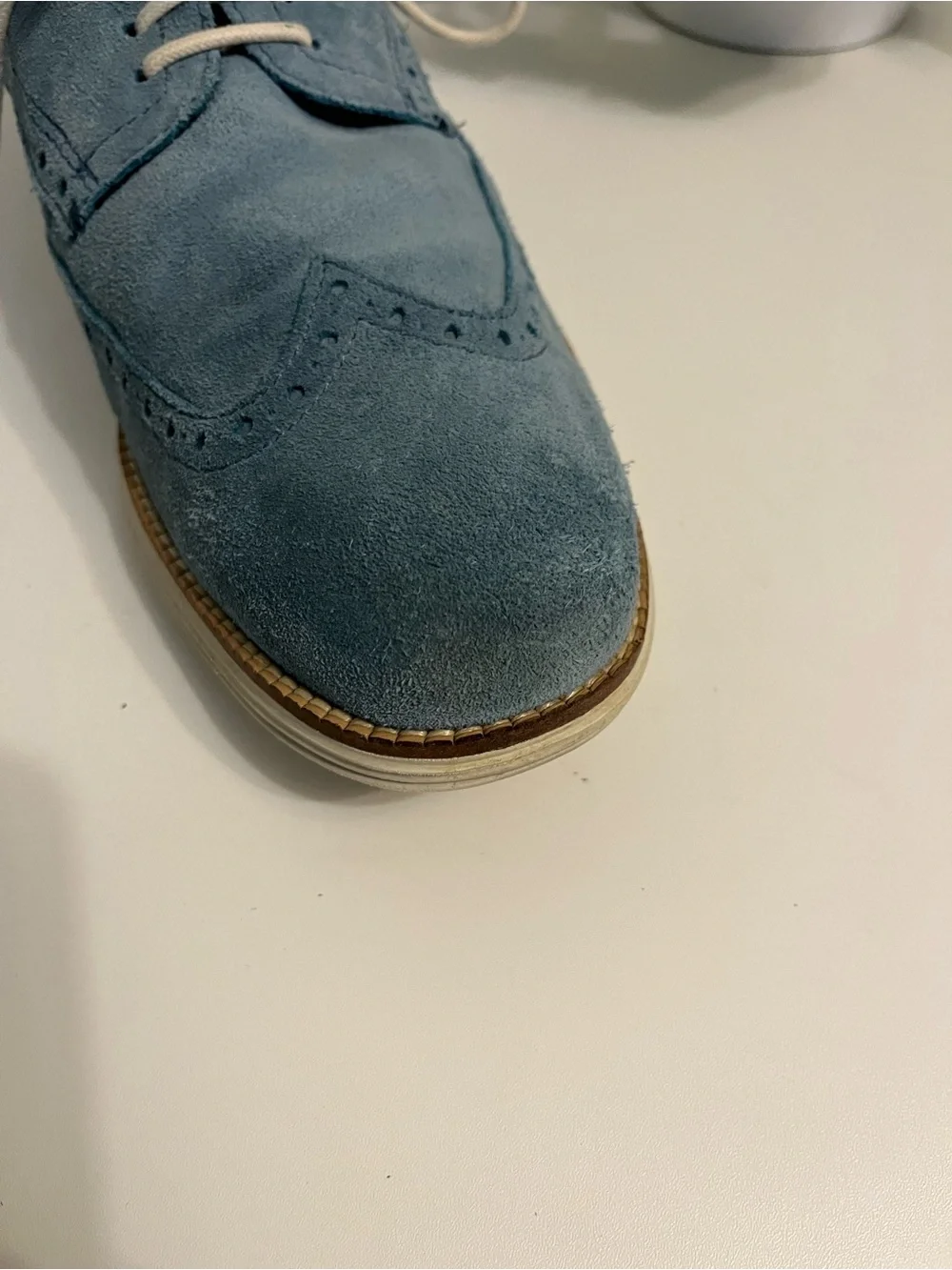 Cole Haan  Original Grand Wingtips - Light Blue Suede - Men’s 10 M